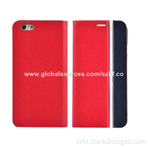 PU mobile phone cases for iPhone 6 with standing function